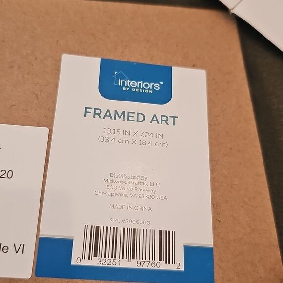 Framed Zebra Art V black And Gold NWT - Picture 5 of 6